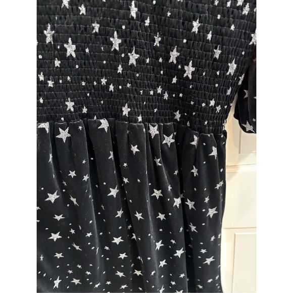 Sister Jane Black Zodiac Star Embroidered Velvet Puff Sleeve Mini - Picture 5 of 6